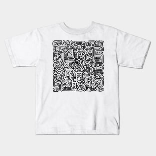Pop Art Abstract (Haring Inspired) Kids T-Shirt